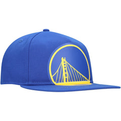 Golden State Warriors Oversized Puff Print Logo Golfer Snapback Hat Royal