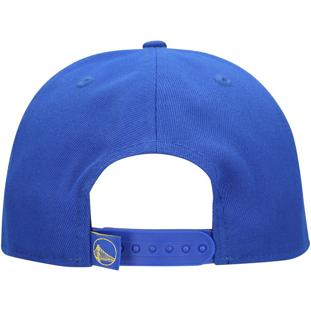 Golden State Warriors Oversized Puff Print Logo Golfer Snapback Hat Royal
