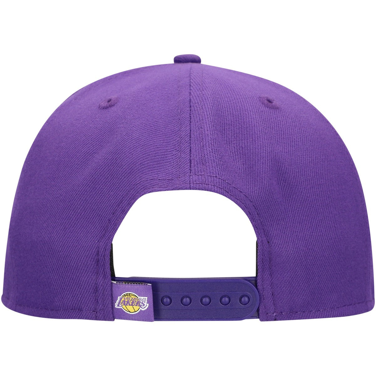 Los Angeles Lakers Oversized Puff Print Logo Golfer Snapback Hat Purple