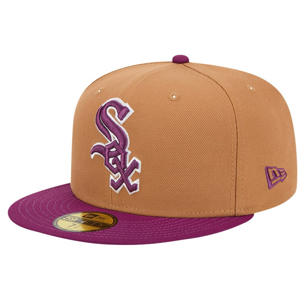 Chicago White Sox New Era Two-Tone Color Pack 59FIFTY Fitted Hat - Brown/Purple Hats