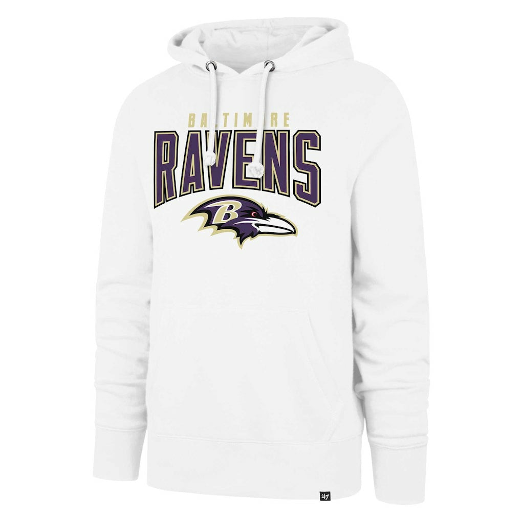 Baltimore Ravens '47 Elements Arch Headline Pullover Hoodie White