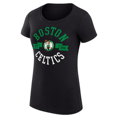 Boston Celtics G-III 4Her by Carl Banks Women's Super-Slim Fit Lightweight Large City Logo T-Shirt Black