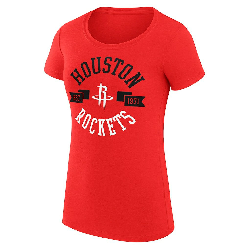 Houston Rockets G-III 4Her by Carl Banks Women's Super-Slim Fit Lightweight Large City Logo T-Shirt Red