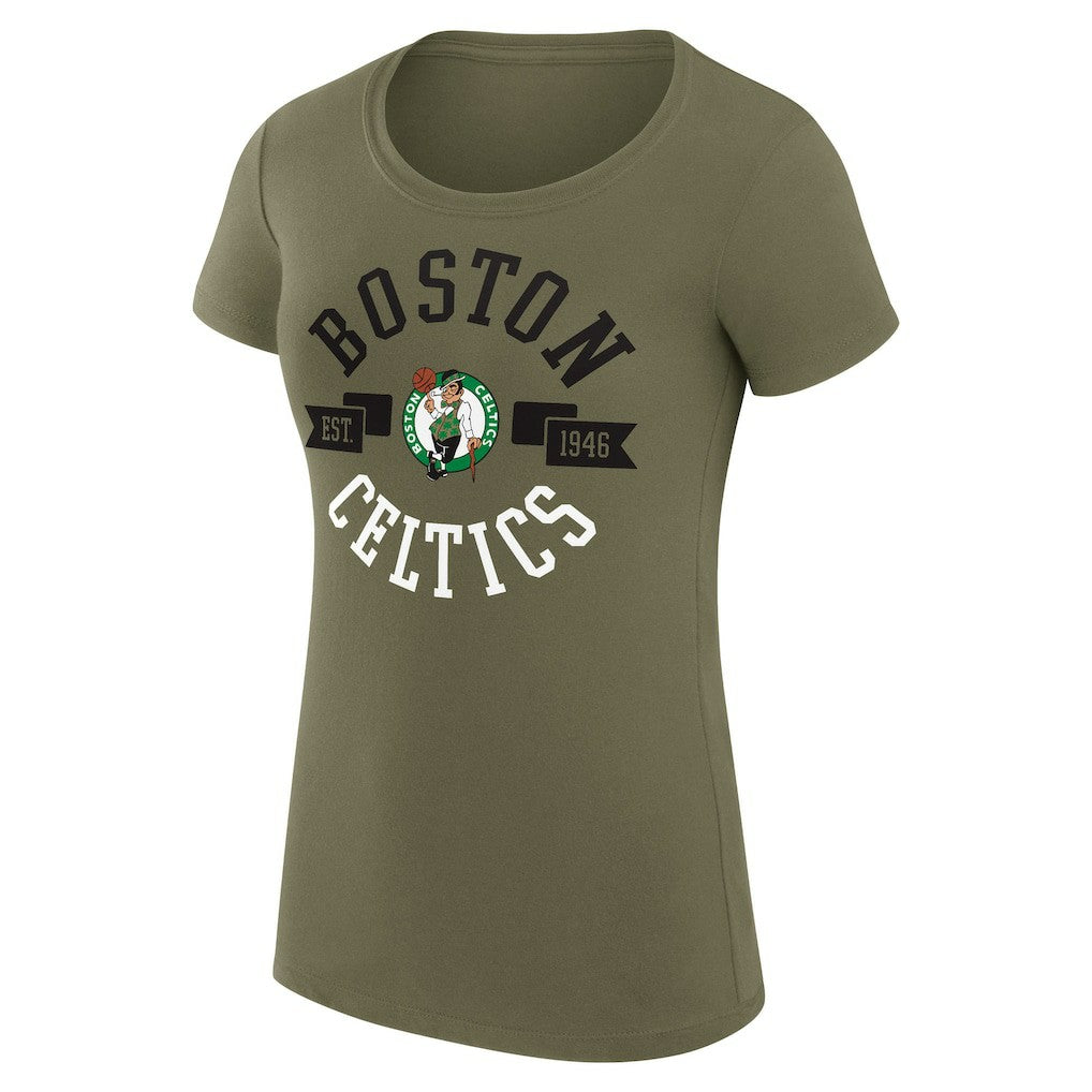 Boston Celtics G-III 4Her by Carl Banks Women's Super-Slim Fit Lightweight Large City Logo T-Shirt Green