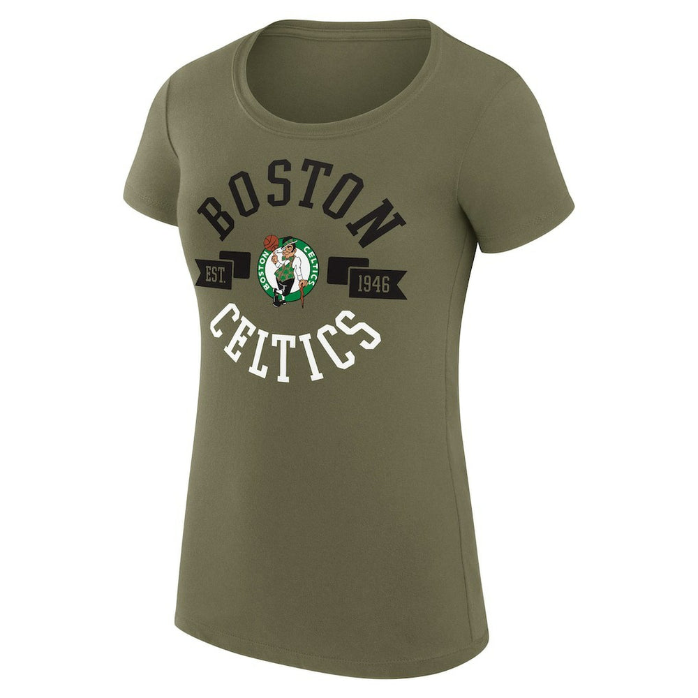 Boston Celtics G-III 4Her by Carl Banks Women's Super-Slim Fit Lightweight Large City Logo T-Shirt Green