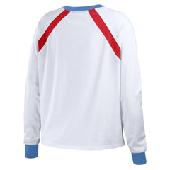 St. Louis Cardinals WEAR by Erin Andrews Women's Raglan Long Sleeve T-Shirt - White T-shirts