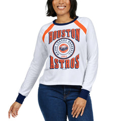 Houston Astros WEAR by Erin Andrews Women's Raglan Long Sleeve T-Shirt - White T-shirts