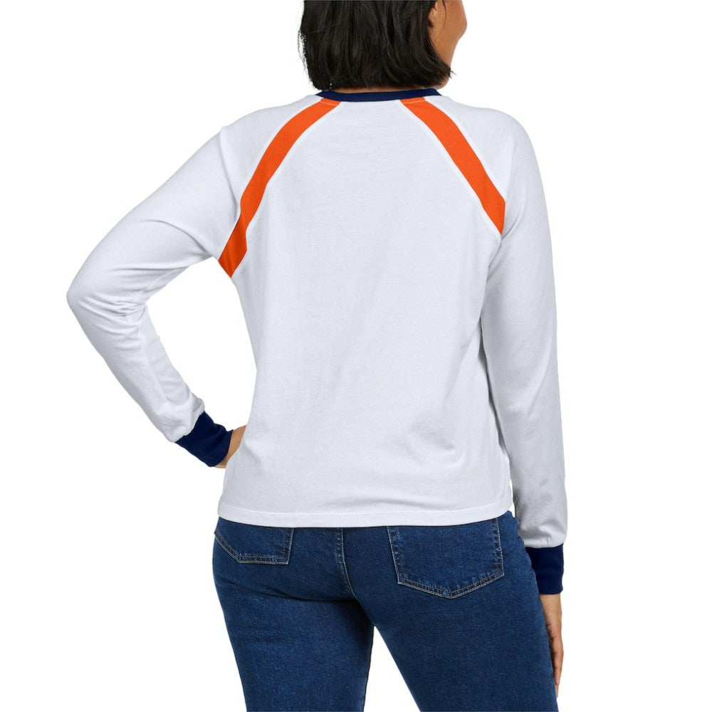 Houston Astros WEAR by Erin Andrews Women's Raglan Long Sleeve T-Shirt - White T-shirts