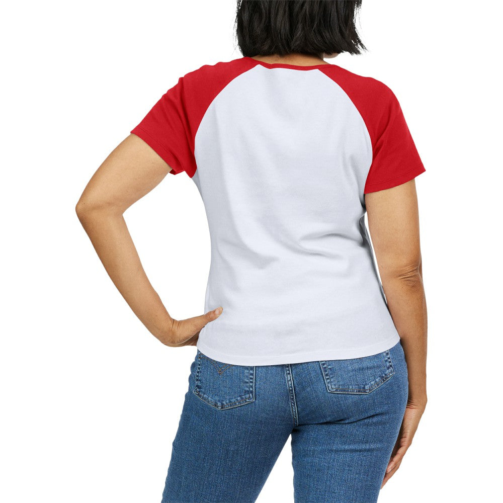St. Louis Cardinals WEAR by Erin Andrews Women's Fitted Henley Raglan T-Shirt - White/Red T-shirts