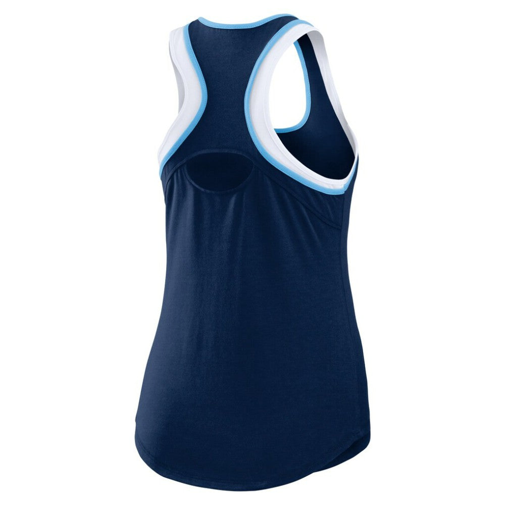 Tampa Bay Rays WEAR by Erin Andrews Women's Colorblock Racerback Tank Top - Navy Tanks