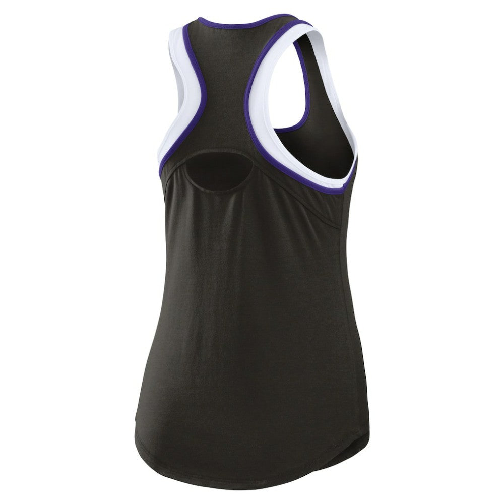 Colorado Rockies WEAR by Erin Andrews Women's Colorblock Racerback Tank Top - Black Tanks