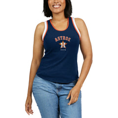 Houston Astros WEAR by Erin Andrews Women's Colorblock Racerback Tank Top - Navy Tanks
