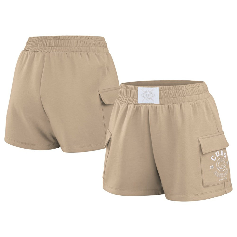 Chicago Cubs WEAR by Erin Andrews Women's Shorts - Tan Shorts