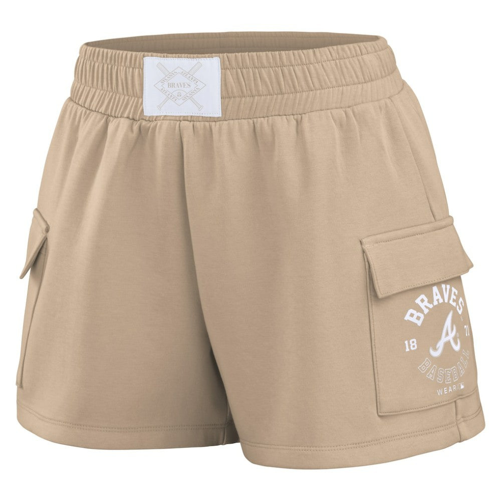 Atlanta Braves WEAR by Erin Andrews Women's Shorts - Tan Shorts