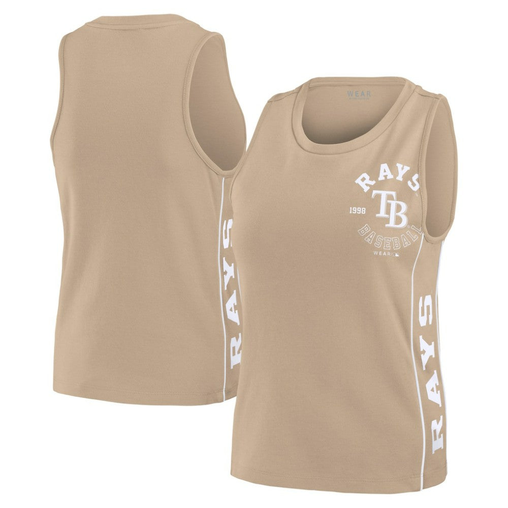 Tampa Bay Rays WEAR by Erin Andrews Women's Tonal Tank Top - Tan Tanks