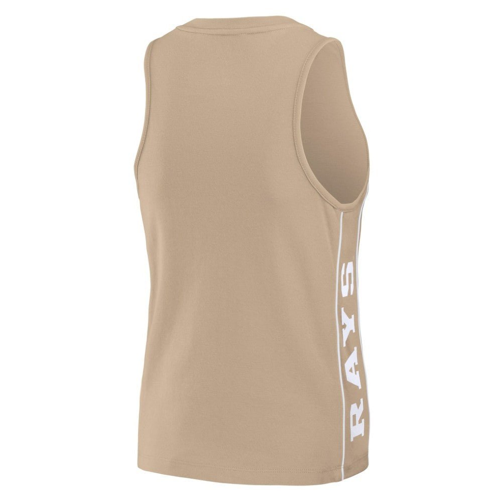 Tampa Bay Rays WEAR by Erin Andrews Women's Tonal Tank Top - Tan Tanks