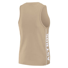Houston Astros WEAR by Erin Andrews Women's Tonal Tank Top - Tan Tanks