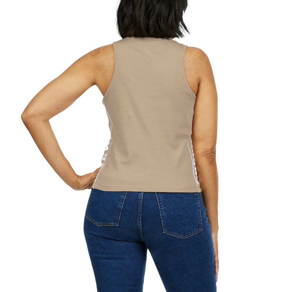 Milwaukee Brewers WEAR by Erin Andrews Women's Tonal Tank Top - Tan Tanks