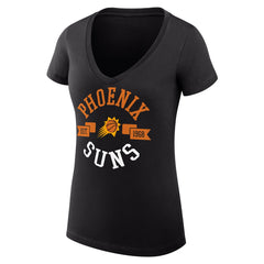Phoenix Suns G-III 4Her by Carl Banks Women's Super-Slim Fit Lightweight Large City Logo V-Neck T-Shirt Black