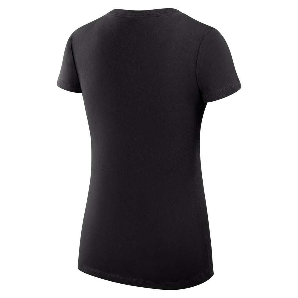 San Antonio Spurs G-III 4Her by Carl Banks Women's Super-Slim Fit Lightweight Large City Logo V-Neck T-Shirt Black