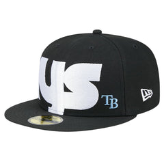 Tampa Bay Rays New Era Checkered Undervisor 59FIFTY Fitted Hat - Black Hats