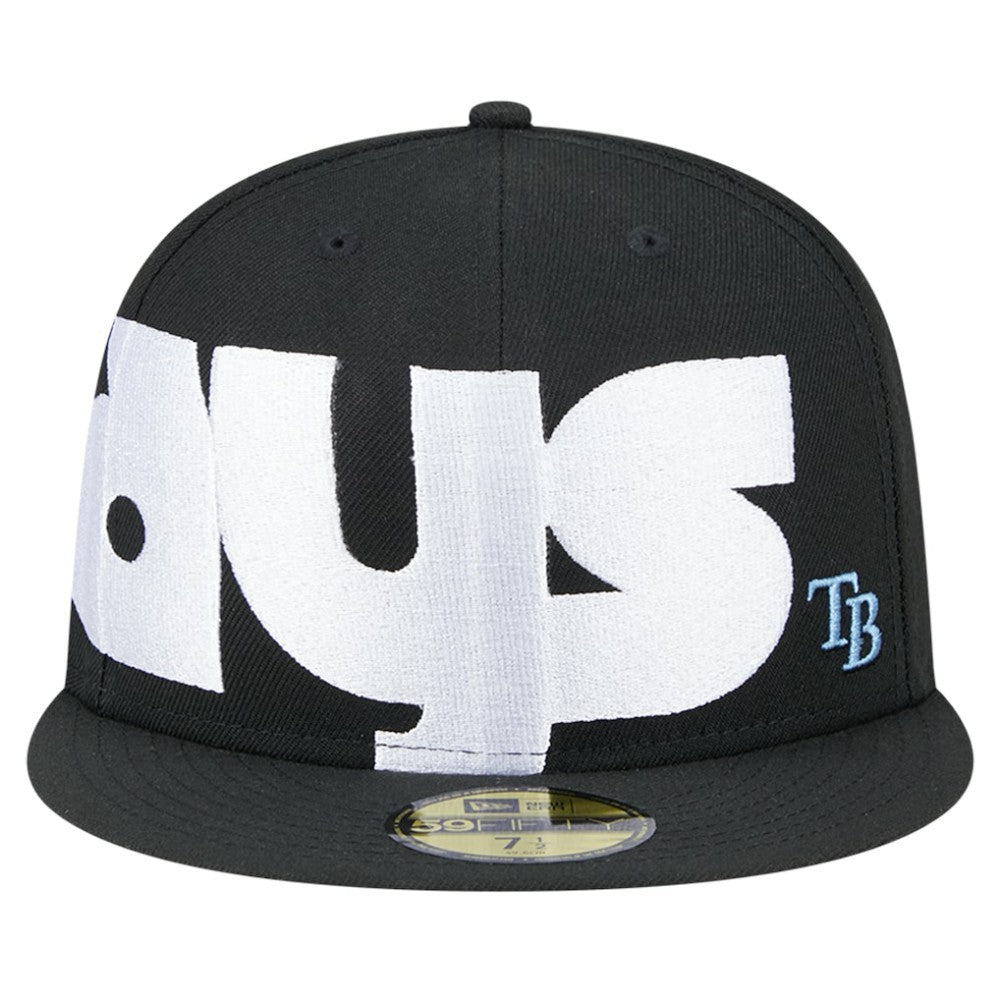 Tampa Bay Rays New Era Checkered Undervisor 59FIFTY Fitted Hat - Black Hats