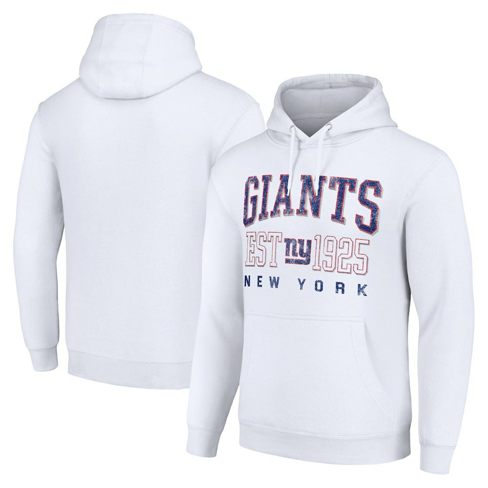 New York Giants Starter Unisex Throwback Logo Pullover Hoodie White