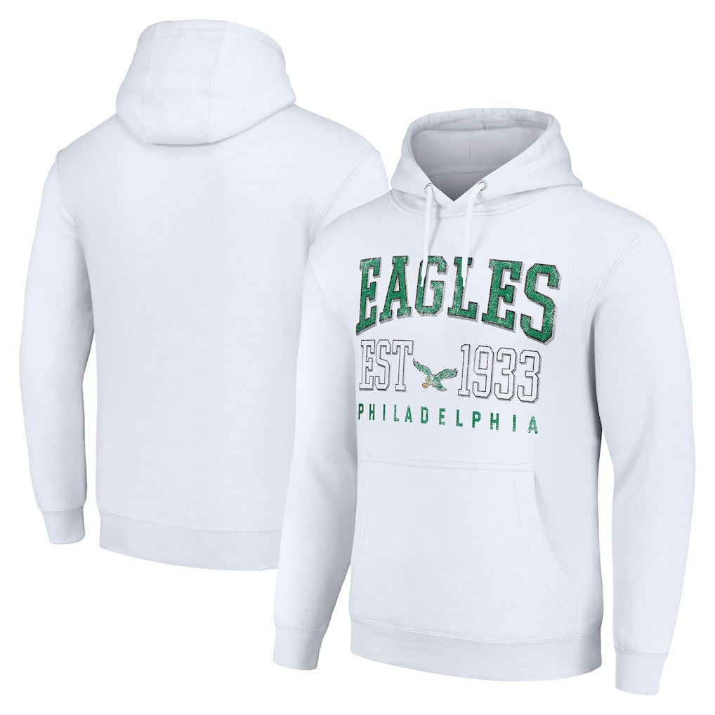 Philadelphia Eagles Starter Unisex Throwback Logo Pullover Hoodie White