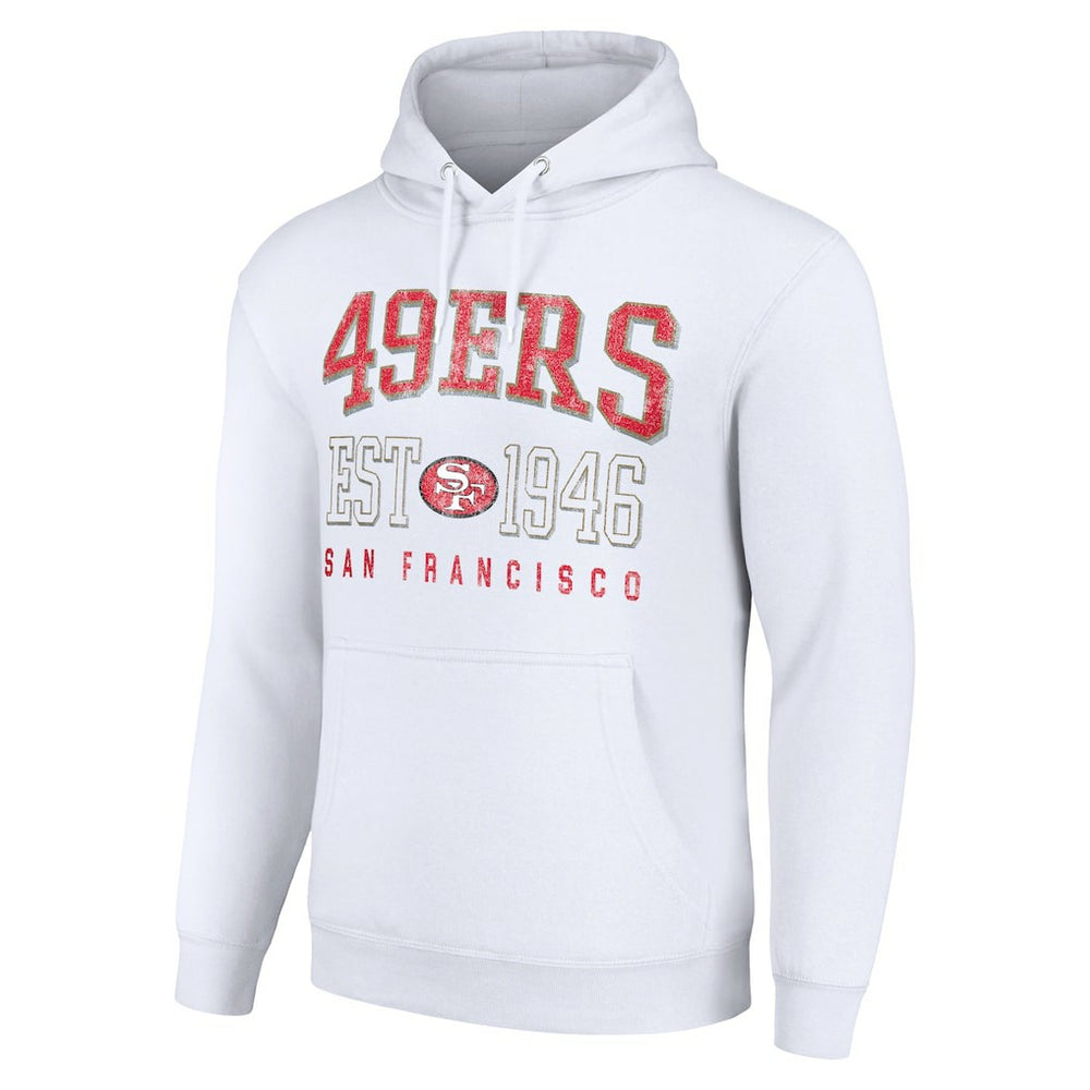 San Francisco 49ers Starter Unisex Throwback Logo Pullover Hoodie White