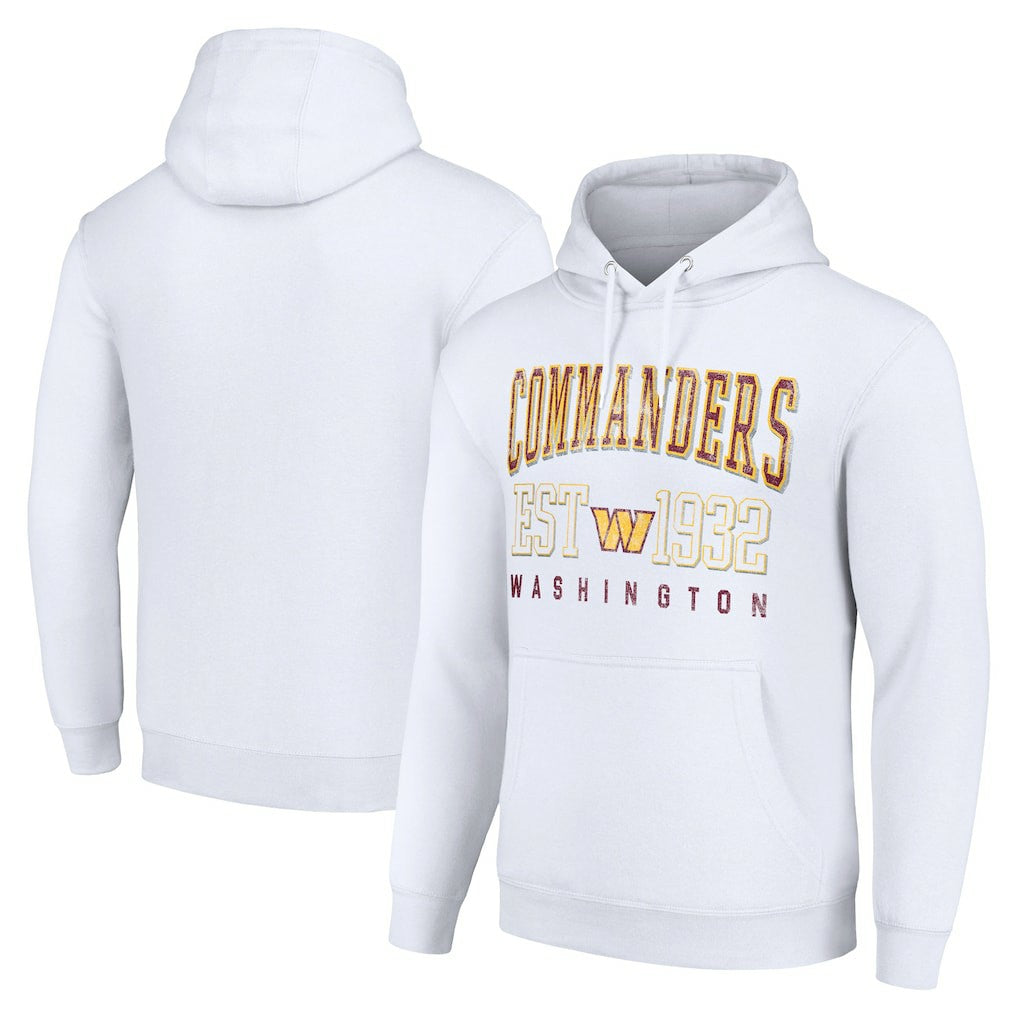 Washington Commanders Starter Unisex Throwback Logo Pullover Hoodie White