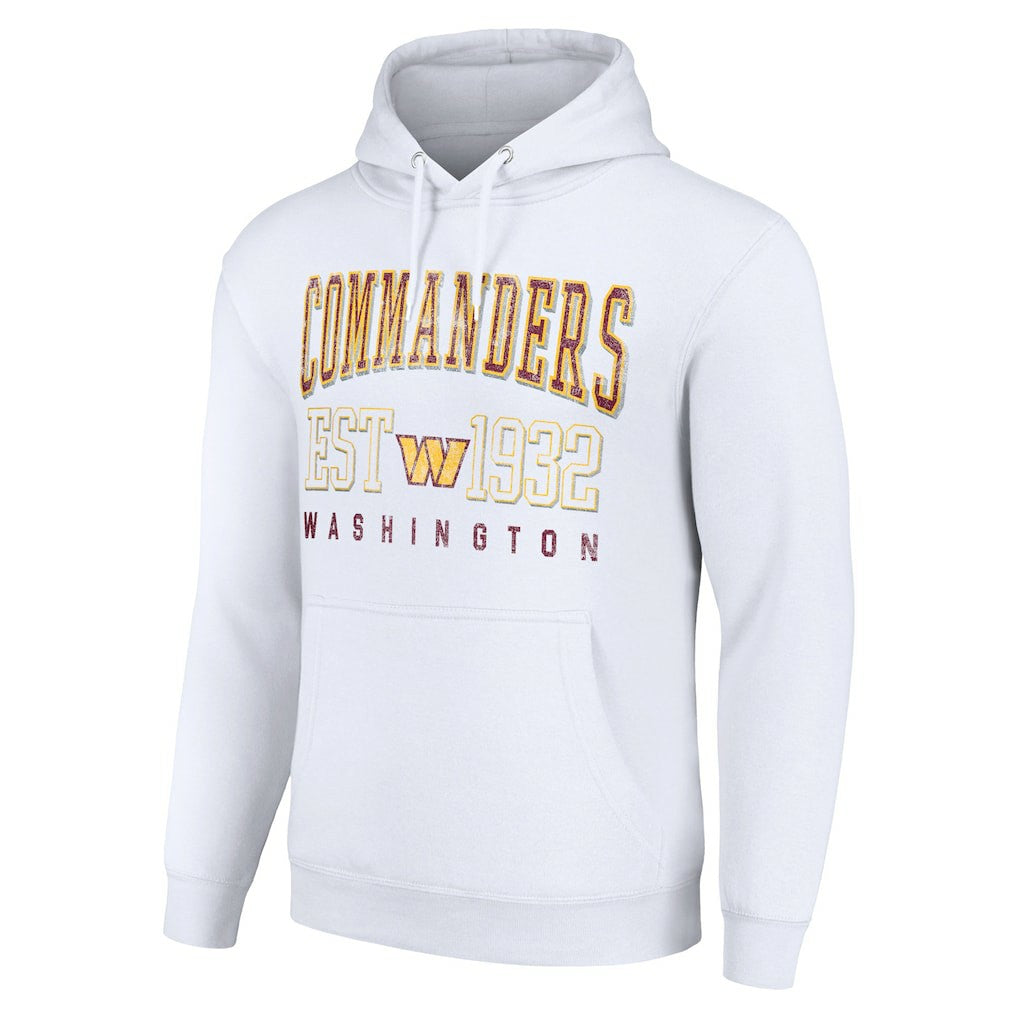Washington Commanders Starter Unisex Throwback Logo Pullover Hoodie White