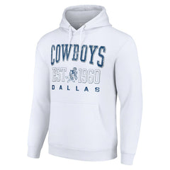 Dallas Cowboys Starter Unisex Throwback Logo Pullover Hoodie White
