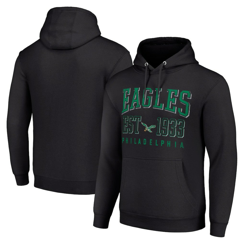 Philadelphia Eagles Starter Unisex Throwback Logo Pullover Hoodie Black