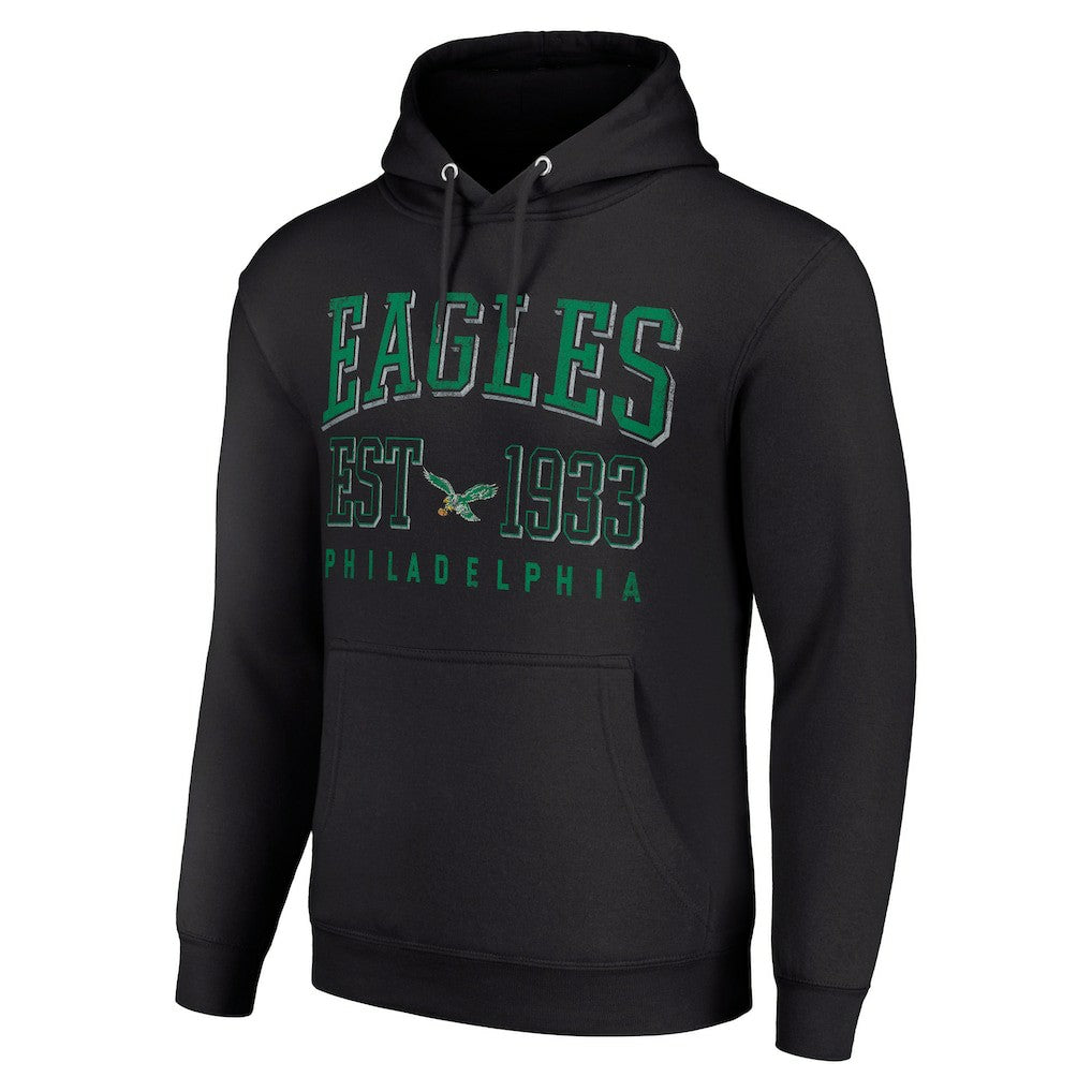 Philadelphia Eagles Starter Unisex Throwback Logo Pullover Hoodie Black