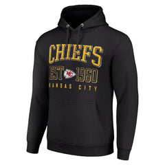 Kansas City Chiefs Starter Unisex Throwback Logo Pullover Hoodie Black