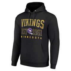 Minnesota Vikings Starter Unisex Throwback Logo Pullover Hoodie Black