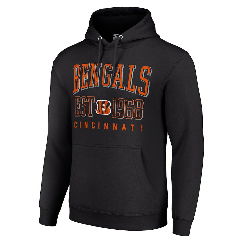 Cincinnati Bengals Starter Unisex Throwback Logo Pullover Hoodie Black