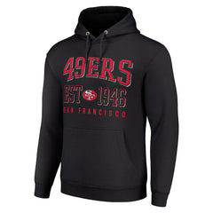 San Francisco 49ers Starter Unisex Throwback Logo Pullover Hoodie Black