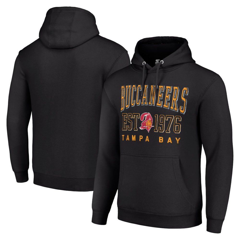 Tampa Bay Buccaneers Starter Unisex Throwback Logo Pullover Hoodie Black