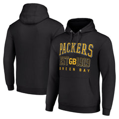 Green Bay Packers Starter Unisex Throwback Logo Pullover Hoodie Black