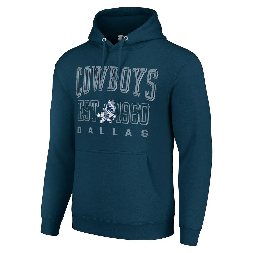 Dallas Cowboys Starter Unisex Throwback Logo Pullover Hoodie Navy