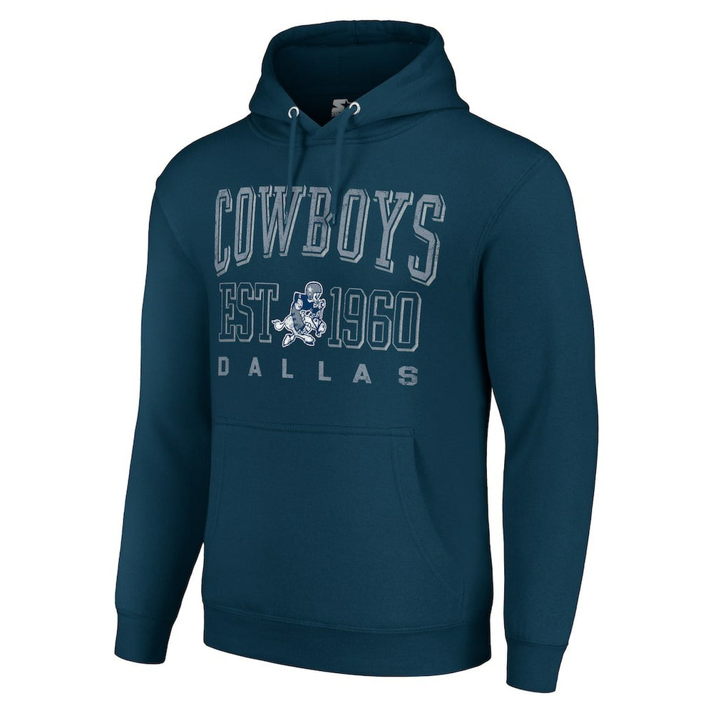 Dallas Cowboys Starter Unisex Throwback Logo Pullover Hoodie Navy