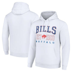 Buffalo Bills Starter Unisex Throwback Logo Pullover Hoodie White