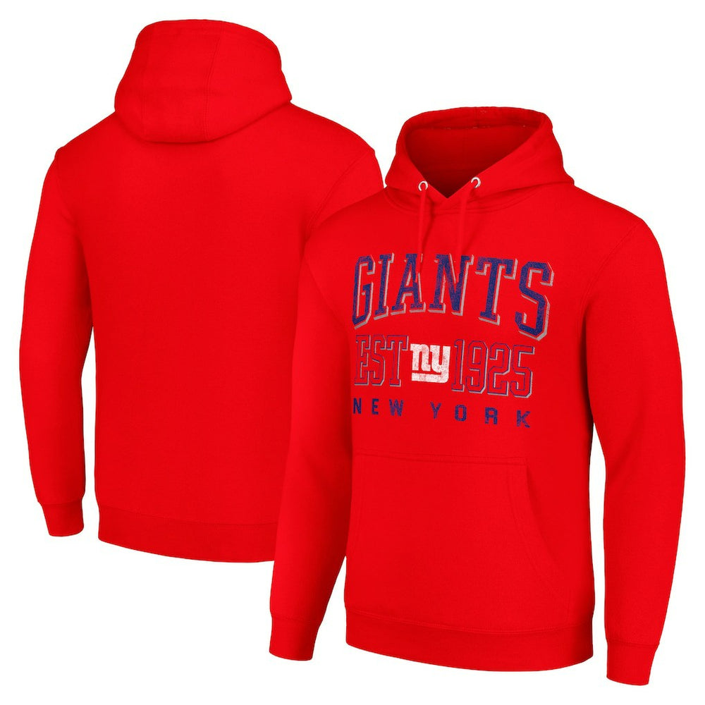 New York Giants Starter Unisex Throwback Logo Pullover Hoodie Red