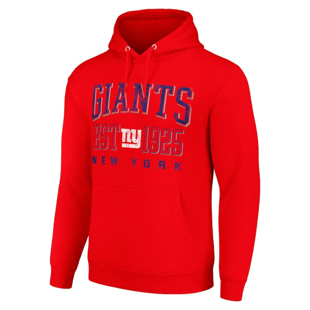 New York Giants Starter Unisex Throwback Logo Pullover Hoodie Red