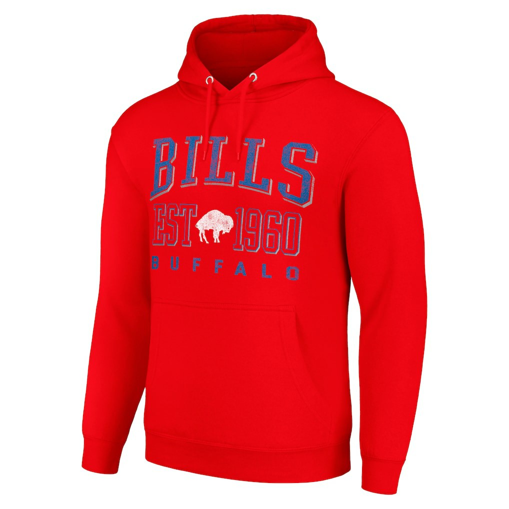Buffalo Bills Starter Unisex Throwback Logo Pullover Hoodie Red