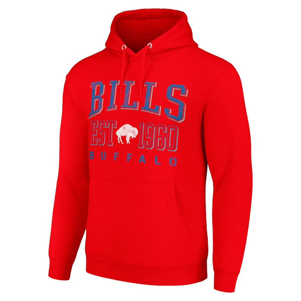 Buffalo Bills Starter Unisex Throwback Logo Pullover Hoodie Red