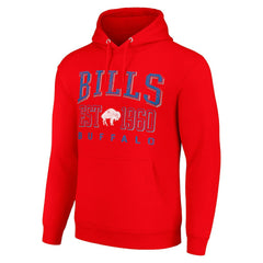 Buffalo Bills Starter Unisex Throwback Logo Pullover Hoodie Red