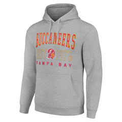 Tampa Bay Buccaneers Starter Unisex Throwback Logo Pullover Hoodie Heather Gray