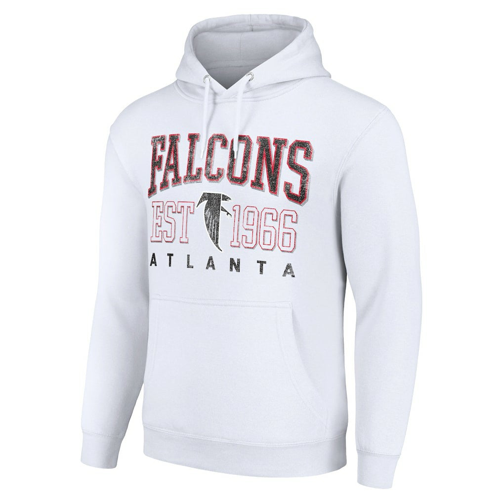 Atlanta Falcons Starter Unisex Throwback Logo Pullover Hoodie White